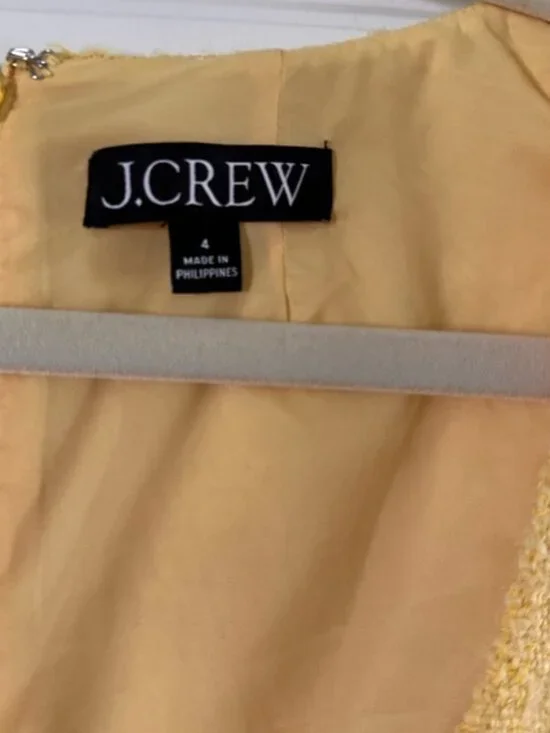 J. Crew Yellow Button-Front Midi Dress - Picture 3 of 9